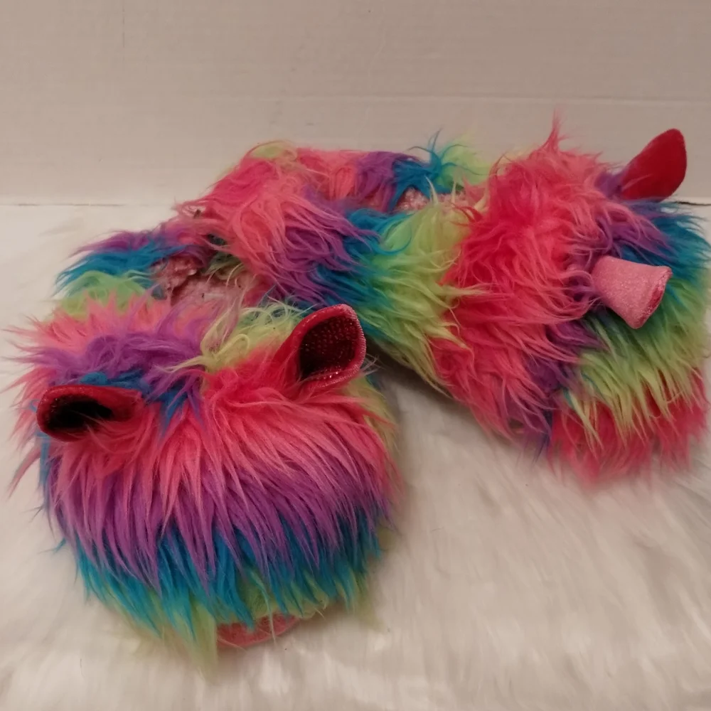Girl's J Bunny Rainbow Slippers
